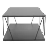 Coffee table Tars dark grey-black 120x50x30cm