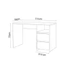 Study desk Joniel melamine cream 114x56x75cm