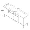 Μπουφές Fumomel μελαμίνης sonoma-ανθρακί-μαύρο 180x40,5x78εκ