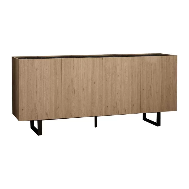 Μπουφές Kioubo μελαμίνης oak-μαύρο 180x42x80εκ