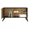 Tv stand-Medium sized buffet Flipter melamine sonoma-black 100x40x51cm