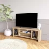 Tv stand Tserium melamine natural 120x30x45cm