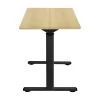 Height adjustable work desk with Karla sonoma-black 120x60x72/115cm