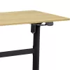 Height adjustable work desk with Karla sonoma-black 120x60x72/115cm