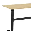 Height adjustable work desk with Karla sonoma-black 120x60x72/115cm