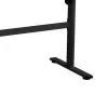 Height adjustable work desk with Karla sonoma-black 120x60x72/115cm