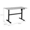 Height adjustable work desk with Karla sonoma-black 120x60x72/115cm