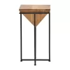 Side table Miles solid acacia wood natural-black 29x29x54cm