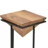 Side table Miles solid acacia wood natural-black 29x29x54cm