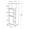 Στήλη κουζίνας Migniato φυσικό-μαύρο 60x35.5x161.5εκ