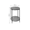 Side table Tsouki oak-black D40x60CM