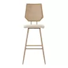 Bar stool Camilla pe rattan natural-fabric natural-metal natural 47.5x58x117cm