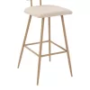 Bar stool Camilla pe rattan natural-fabric natural-metal natural 47.5x58x117cm