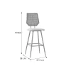 Bar stool Camilla pe rattan natural-fabric natural-metal natural 47.5x58x117cm