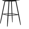 Bar stool Camilla pe rattan natural-pu black-metal black 47.5x58x117cm