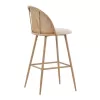 Bar stool Kace pe rattan natural-fabric natural-metal natural 43x55x102cm