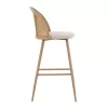 Bar stool Kace pe rattan natural-fabric natural-metal natural 43x55x102cm