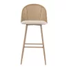 Bar stool Kace pe rattan natural-fabric natural-metal natural 43x55x102cm