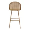 Bar stool Kace pe rattan natural-fabric natural-metal natural 43x55x102cm