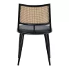 Giulia chair pe rattan beige-pu black grey-metal black 49x52x80cm