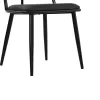 Giulia chair pe rattan beige-pu black grey-metal black 49x52x80cm