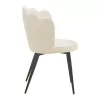 Chair Rosalia fabric ecru-black metal leg 57x52x80cm