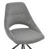 Chair Luciano fabric grey-black metal leg 52x58x86cm