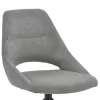 Chair Luciano fabric grey-black metal leg 52x58x86cm