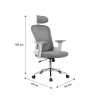 Office chair manager Ignatius mesh light grey