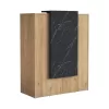 Reception desk Zowel melamine natural-black marble 90x40x110cm