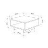 Coffee table Hola melamine oak 60x60x32cm