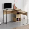 Working foldable desk Badau melamine natural 110x37x77cm