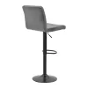 Bar stool Remina folding gray velvet-black metal 45x53x112cm