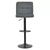 Bar stool Remina folding gray velvet-black metal 45x53x112cm