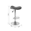 Bar stool Enzo folding black pu-metal chrome 45x44x87cm