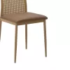 Καρέκλα Lasmipe Inart καφέ pu-rattan 40x49x96εκ