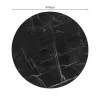 Table surface Saran black marble D70cm