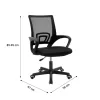 Office chair Berto I mesh fabric black 56x47x81-91cm