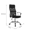 Manager office chair Joel I fabric mesh black 60x60x109-118cm