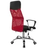 Manager office chair Joel I fabric mesh black-red 60x60x109-118cm