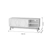 Aria tv stand white-natural 120x38x47cm