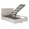 Double bed Rizko with storage space cream 160x200cm