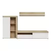 Living room complex Zorbi white-sonoma oak melamine 265x41x158.5cm