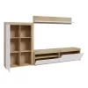 Living room complex Zorbi white-sonoma oak melamine 265x41x158.5cm