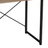 Study desk Ustando oak melamine-black metal 90x60x72cm