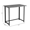 Office desk foldable Thox oak melamine-black metal 80x50x72cm