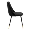 Chair Giselle black velvet leg black-golden