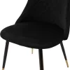 Chair Giselle black velvet leg black-golden