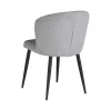 Chair Piyan light grey fabric- black metal leg 55x58.5x80cm