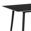 Dining table Gustas black marble sintered stone-black metal  leg 160x90x75cm